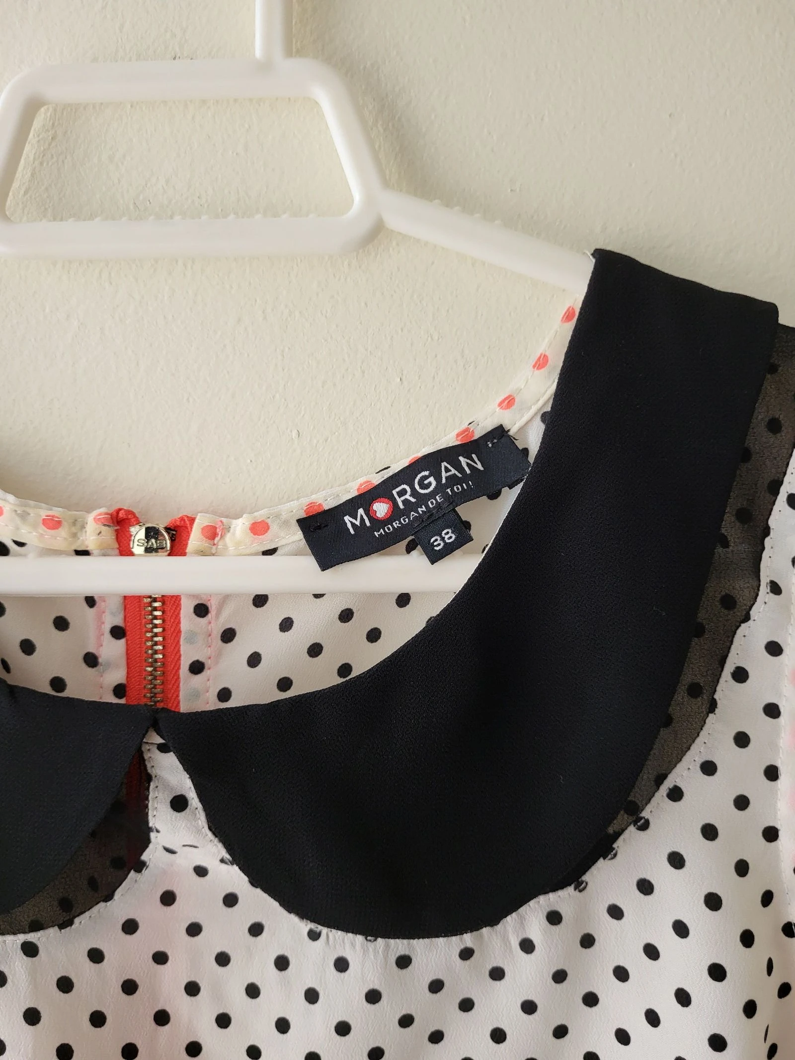 Chemisier à pois col bébé – photo 4
